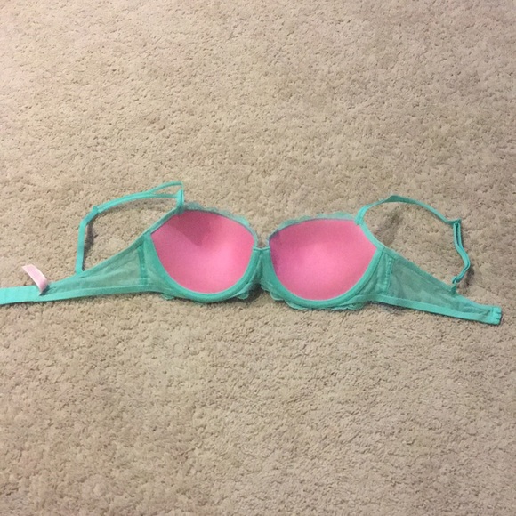 PINK Victoria's Secret Mint Lace Push-up Bra - Picture 5 of 6